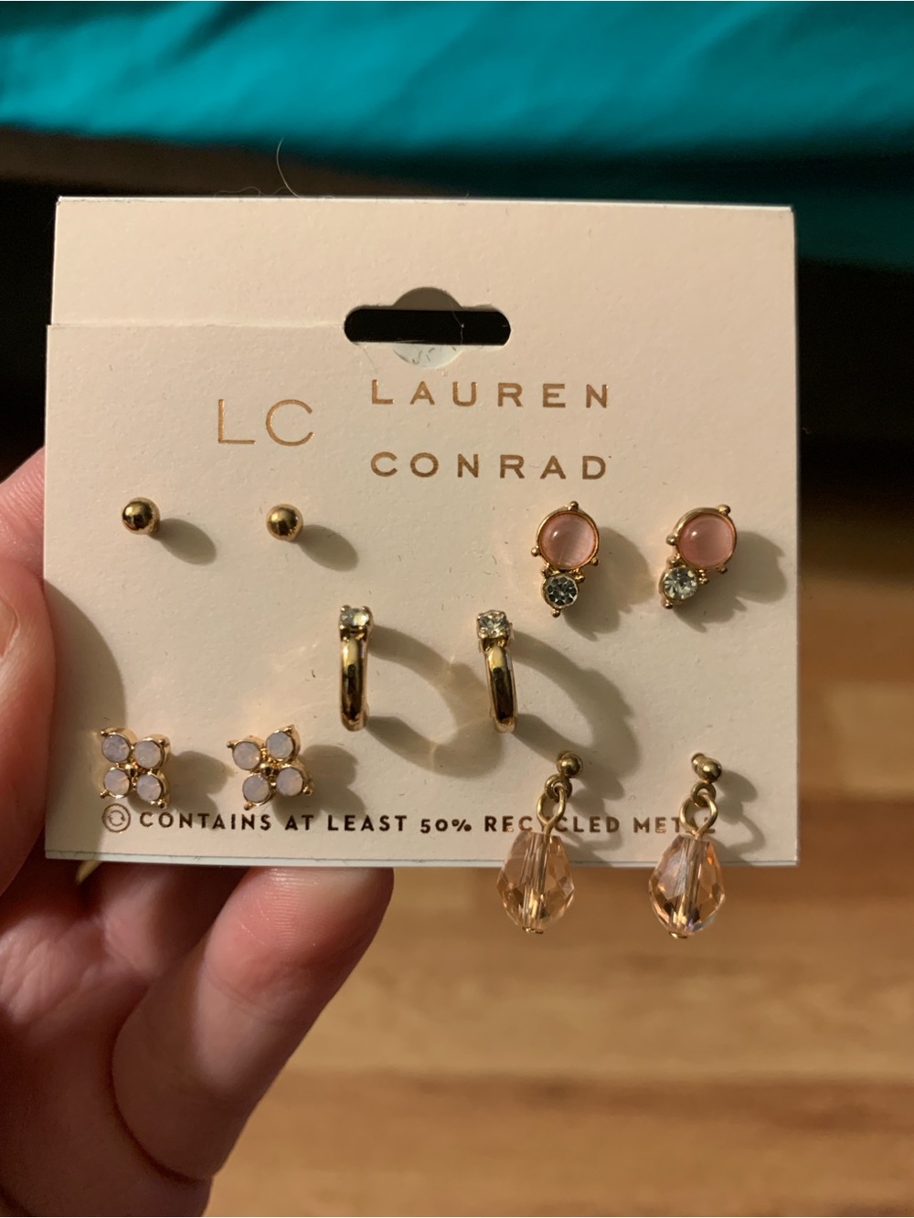 LC Lauren Conrad Gold and Blush Earring Set - Mixed Styles